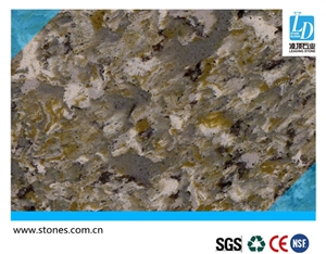Quartz Slab Horses and Soldiers, Granite Vein Series, Green Quartz Stone, Quartz Surfaces, Cut-To-Size Quartz Tiles