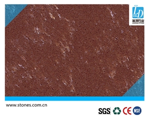 Quartz Slab Latte Brown, Quartz Surfaces, Cut-To-Size Quartz Tiles for Kitchen Bathroom Decoration