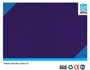 Quartz Slab Pure Dark Purple, Quartz Surfaces, Cut-To-Size Quartz Tiles for Kitchen Bathroom Decoration