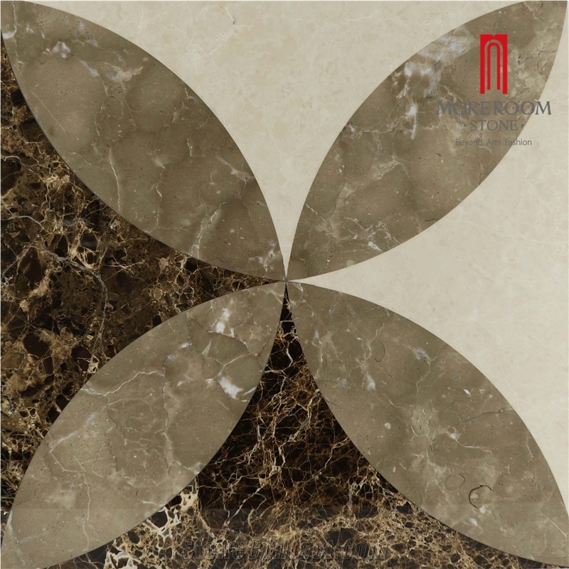 Composite Marble Medallion,Laminated Marble,Casti Grey Marble Waterjet Medallions