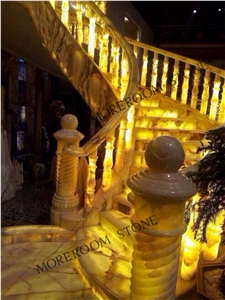 Grade Aaa Polished Pink Gold Marble Staircase