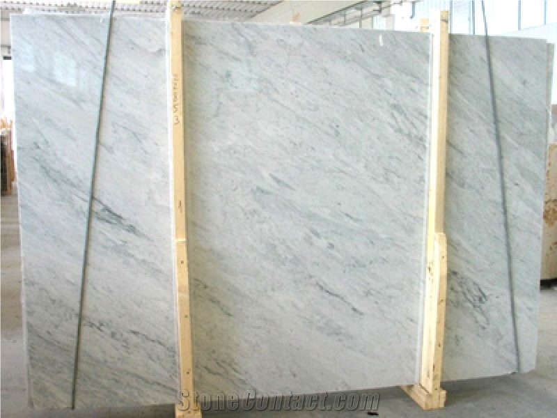 Italy Bianco Carrara White Marble Kitchen Counter Top Design