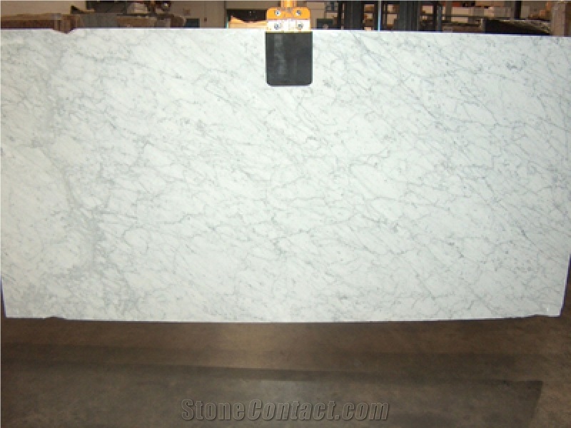 Italy Bianco Carrara White Marble Kitchen Counter Top Design