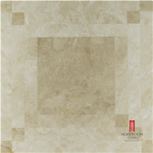Latte Beige Marble Thin Laminated Water-Jet Medallions