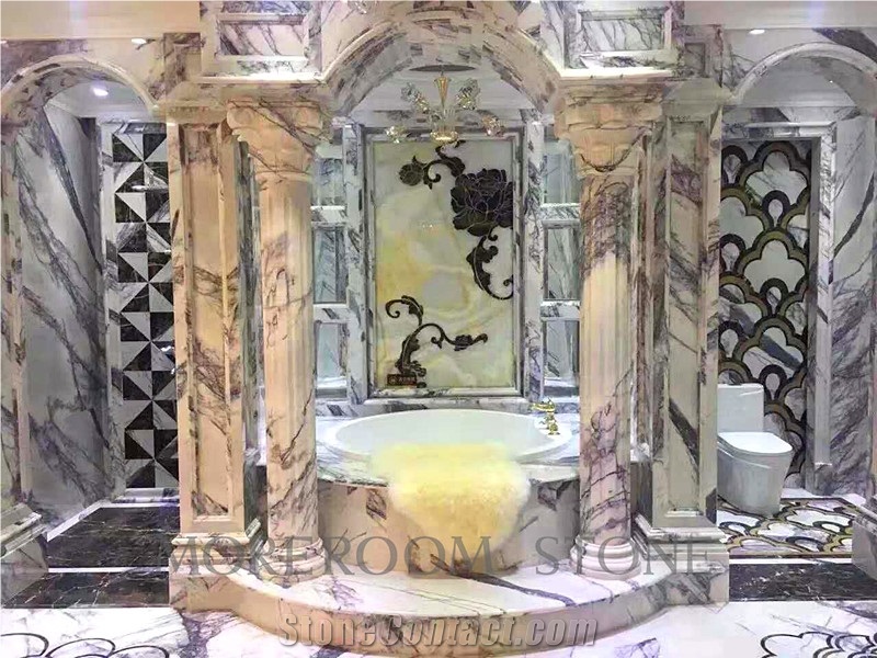 Milas Lilac Marble for Bath Design, Interior Floor and Wall Decoration