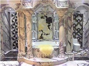 Milas Lilac Marble for Bath Design, Interior Floor and Wall Decoration
