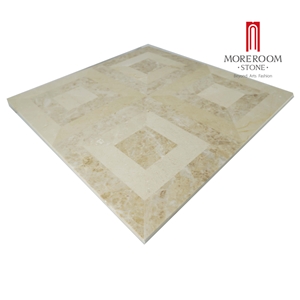 Turkey Oscar Beige Marble- Ceramic Backed Thin Laminated Waterjet Medallion
