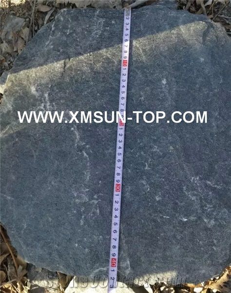 Black Sandstone Stepping Stone/Round Sandstone Stepping Stone/Circle Round Garden Stepping Pavers/Exterior Garden Step Pavers/Black Sandstone Round Pavement/Garden Round Step Paving/Round Floor Pavers