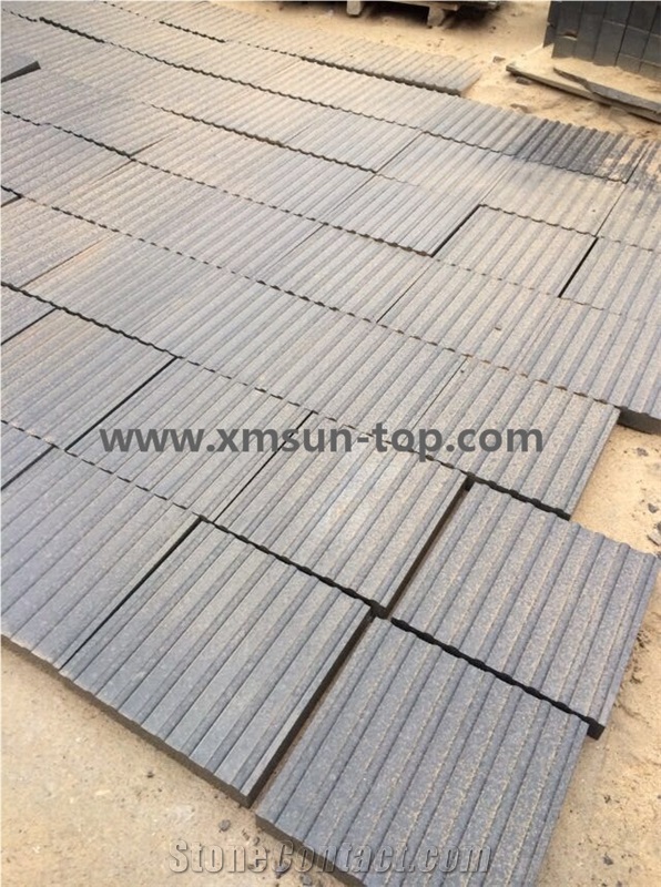 G684 Basalt Tactile Tiles/Black Basalt Tile with Tactile/Blakc Basalt Blind Stone Paver/Black Stone Tactile Tile for Sidewalk/Anti Slip Tile/ Conductive Tile/Fuding Black Pavers/Black Blind Stone