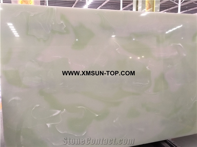 White Artificial Onyx with Patterns/White Artificial Onyx Slab/Artificial Stone Panels/Manmade Stone Slab/Engineered Stone Slabs/Artificial Onyx for Wall Covering& Flooring/Interior Decoration