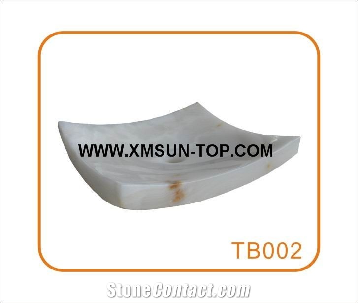 White Onyx Kitchen Sinks&Basins/White Onyx Stone Bathroom Sinks&Basin/Rectangle Sinks&Basins/Natural Stone Basins&Sinks/Wash Basins/Home Decoration/Onyx Sink&Basin for Hotel