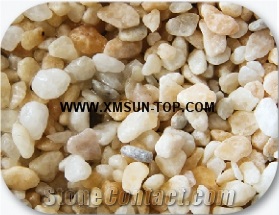 Yellow River Stone&Pebbles with Different Size(Machine Cutting)/Light Yellow Pebbles/Round Pebbles/Pebble for Landscaping Decoration/Wall Cladding Pebble/Flooring Paving Pebble