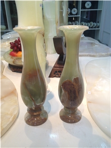 Onyx Vase,Onyx Flower Vase,Light Green Onyx Home Decor,Yellow Onyx Vase