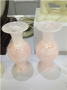 Pink Onyx Flower Vase, Jade Vases,Flower Vases, Home Decorative Vases,Interior & Indoor Decor Vases