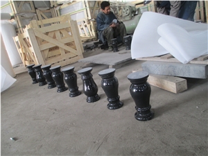 Russia Black Granite Monuments, Black Tombstone,Shanxi Black Granite Monument & Tombstone, Custom Monuments, Headstones