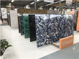 Semi Precious Stone Slabs Tiles/ Fluorite Semi Precious/ Fluorite Gemstone Background Backlit/ Semi Precious Wall Cladding