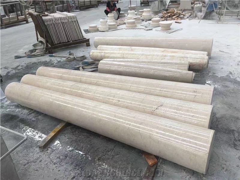 Beige Marble Column, Architectural Columns