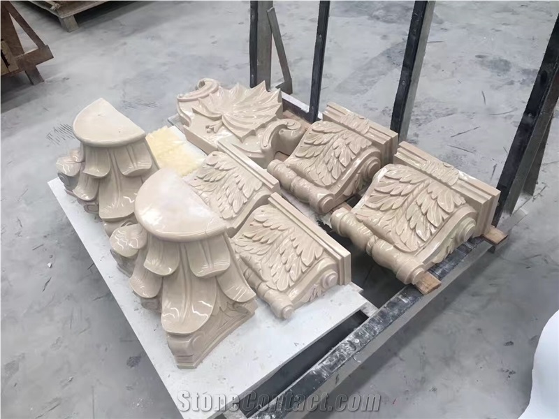 Beige Marble Column, Architectural Columns