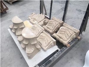 Beige Marble Column, Architectural Columns