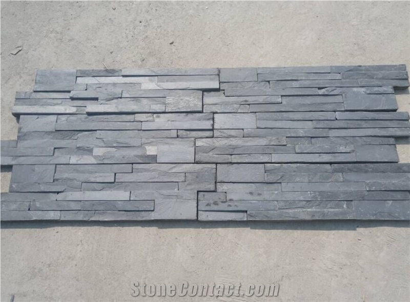 Black Slate Culture Stone,Wall Cladding,Stone Wall Decor,Feature Wall,Split Face Culture Stone