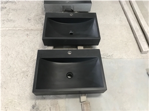 China Black Basalt Inner Mongolia Black Basalt Wash Basin, Sink