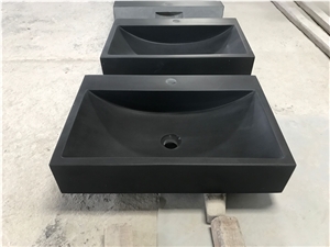 China Black Basalt Inner Mongolia Black Basalt Wash Basin, Sink