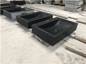 China Black Basalt Inner Mongolia Black Basalt Wash Basin, Sink