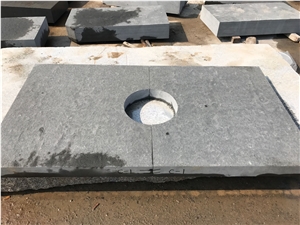 China Black Basalt Zangpu,Basalte De Zangpu,Zhangpu Black Flamed Paving Tiles