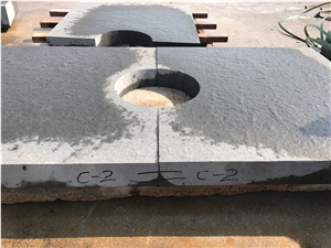China Black Basalt Zangpu,Basalte De Zangpu,Zhangpu Black Flamed Paving Tiles