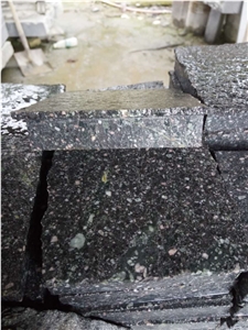China Green Verde Porphyry Flamed Surface Split Edges Pavers, Paving Sets