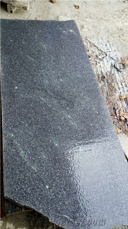 China Green Verde Porphyry Flamed Tiles