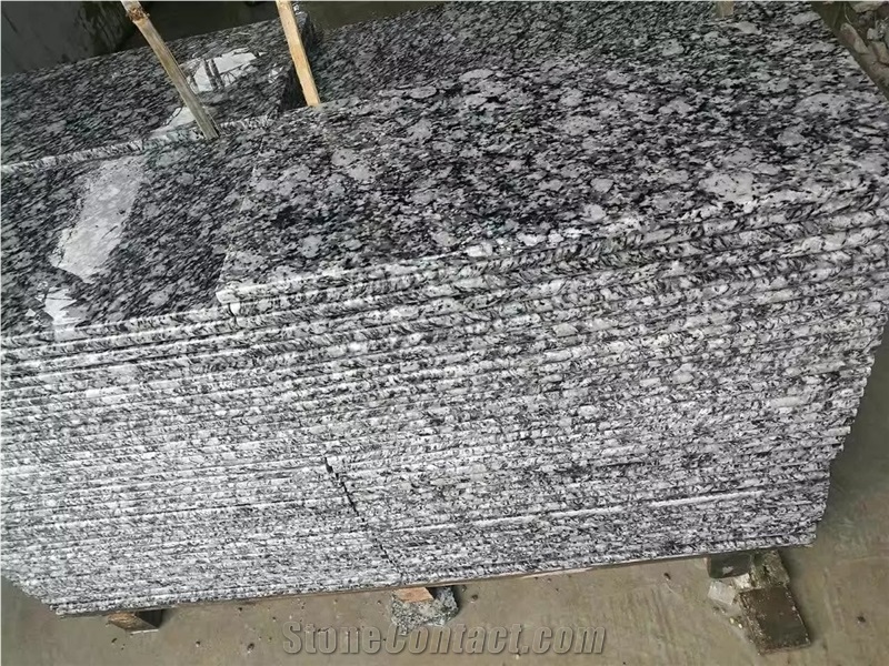 G377 Breaking Waves,Spary White,Mengyin Seawave Flower,Spindrift,Spray White Wave Granite,Spray Seawave White Polished Stair Case Steps
