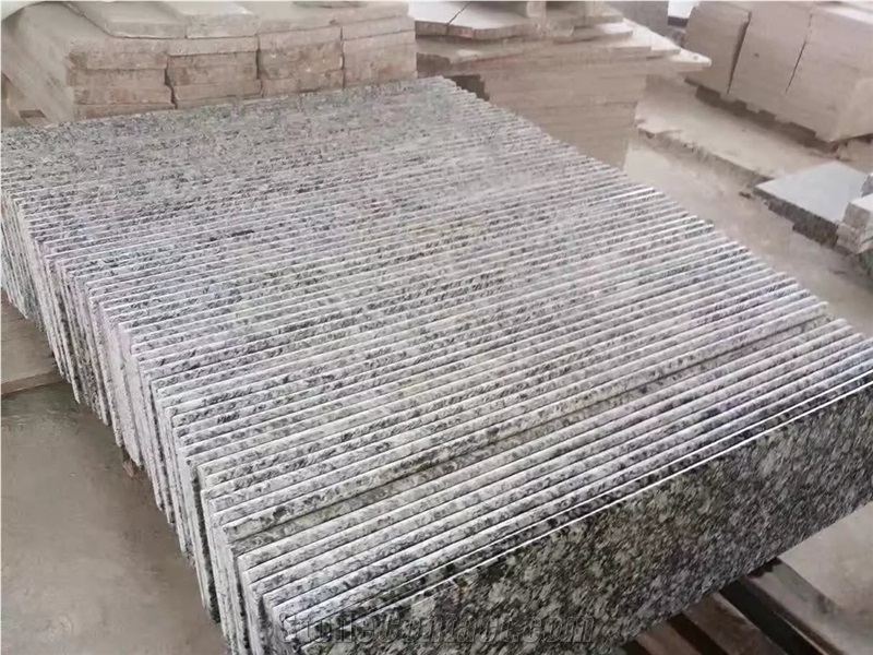 G377 Breaking Waves,Spary White,Mengyin Seawave Flower,Spindrift,Spray White Wave Granite,Spray Seawave White Polished Stair Case Steps