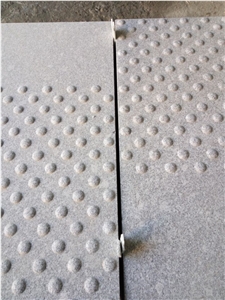 G603 Blind Paving Stone Sandblasted Surface, Padang Light,Sesame White,Padang White,Bianco Crystal,Bianco Gamma,China Grey,Crystal Grey,Gray/Grey Granite Blind Stone,Bliend Tiles,Floor Covering