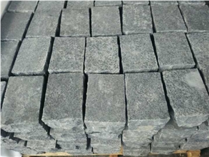 G684 Fuding Black,Padang Black,Absolute Black,Basalt Black Beauty,Black Pearl,Black Rain,China Black Basalt Flamed Cube Stone, Paving Sets, Pavers