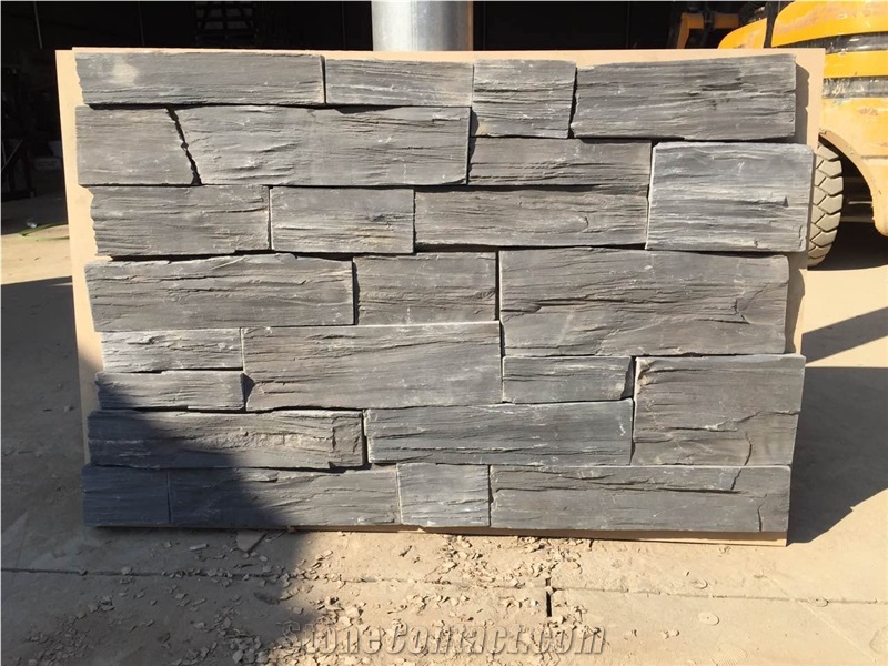 Yellow, Black, Multicolor Slate Loose Stone, Slate Cultured Stone, Wall Cladding
