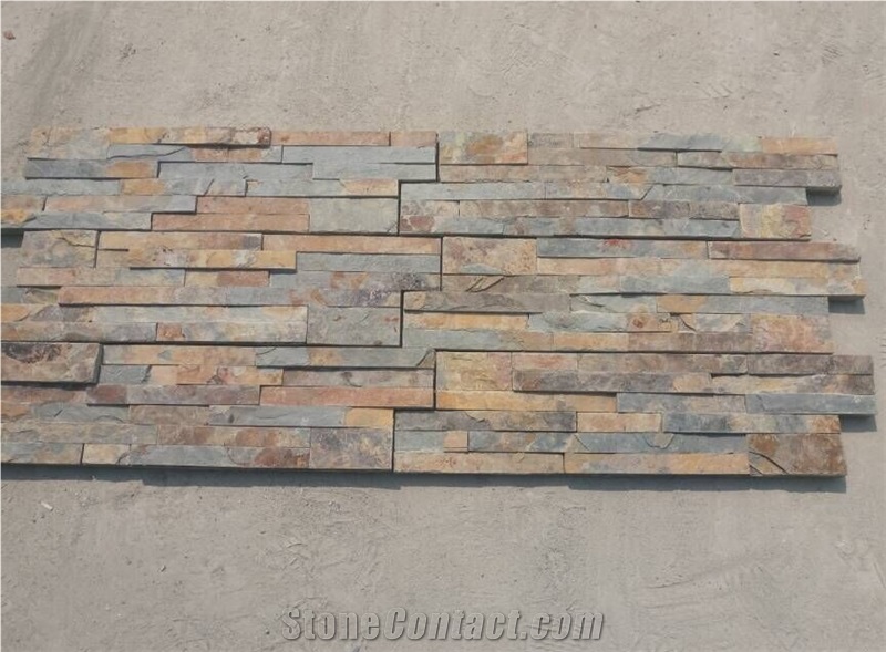 Yellow Slate Culture Stone,Wall Cladding,Ledge Stone,Stone Wall Decor,Feature Wall,Split Face Culture Stone,Wall Panels