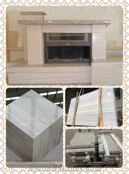 Natural Bright Moon Wood Grain Geek Greece Wood Grain Marble Slab Tile