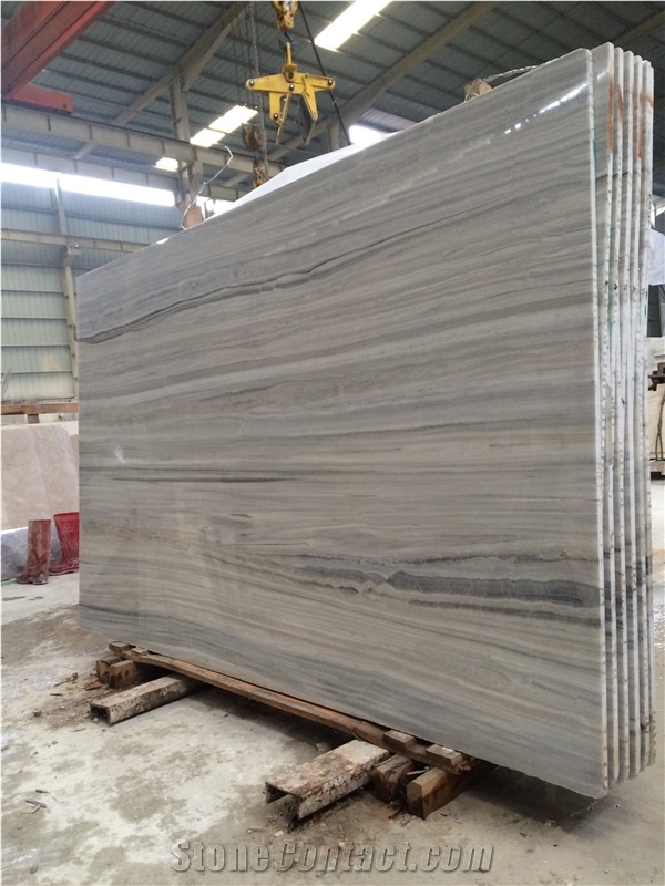 Natural Bright Moon Wood Grain Geek Greece Wood Grain Marble Slab Tile