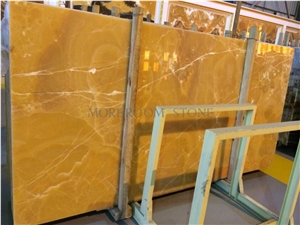 Natural Floor Stone Yellow Honey Onyx Slab and Tile