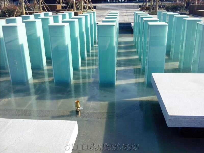 Techno Glass/Decorative Mixed Green Onyx Laminated Glass Jade Glass Bathroom Countertops/Bathroom Vanity Tops