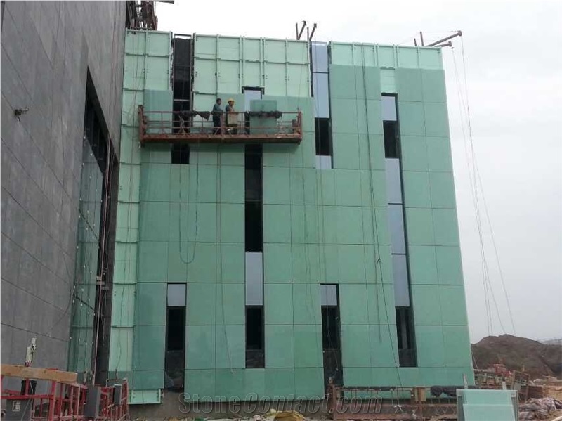 Techno Glass/Decorative Mixed Laminated Glass Jade Glass Tile for Wall