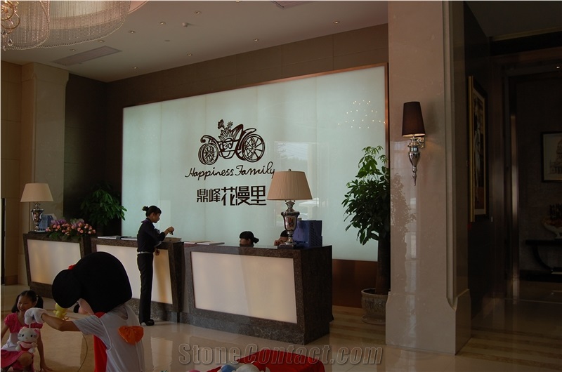 Techno Glass/Decorative White Laminated Glass Jade Glass Translucent Stone Glass Tile for Walling
