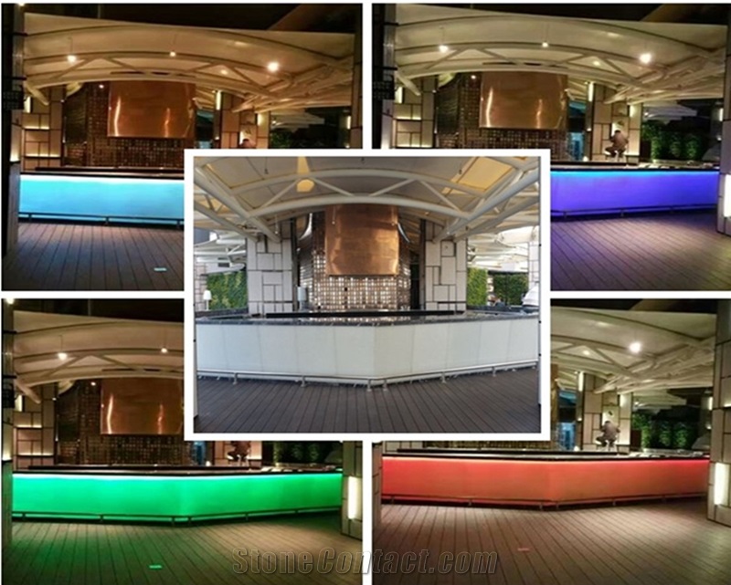 Techno Glass/ Jade Translucent Glass for Reception Tops/Display Desk/Tabletops
