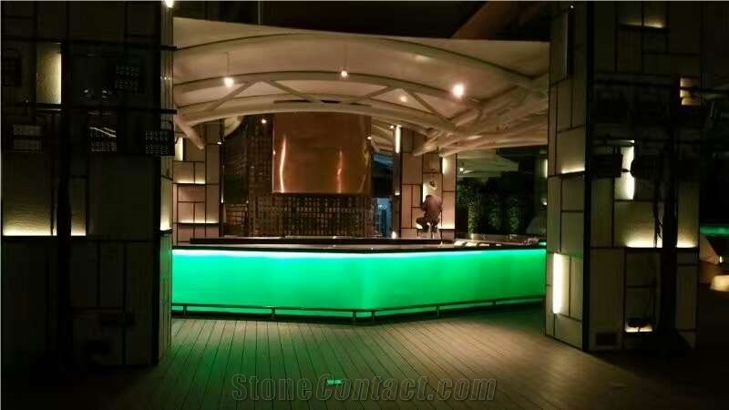 Techno Glass/ Jade Translucent Glass for Reception Tops/Display Desk/Tabletops