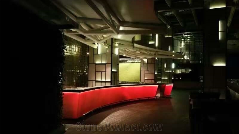 Techno Glass/ Jade Translucent Glass for Reception Tops/Display Desk/Tabletops