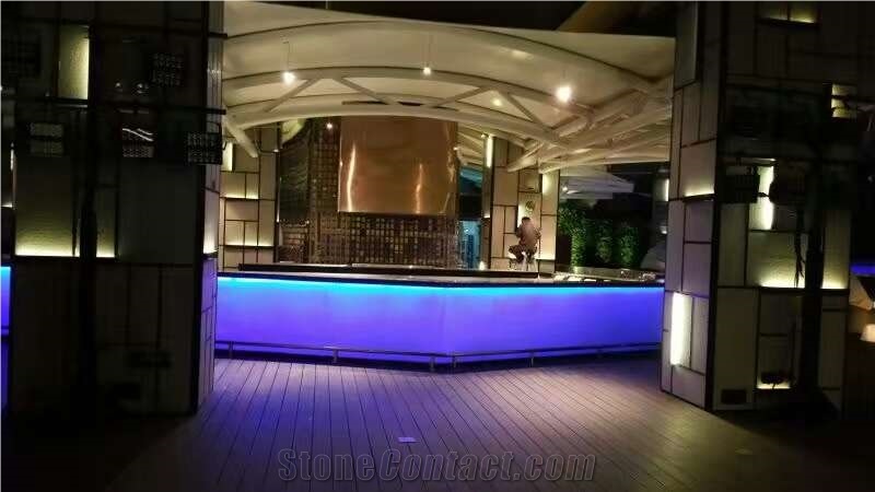 Techno Glass/ Jade Translucent Glass for Reception Tops/Display Desk/Tabletops