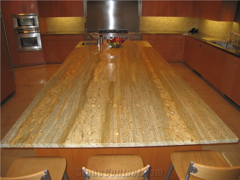 Kashmir Gold Granite Kitchen Countertops