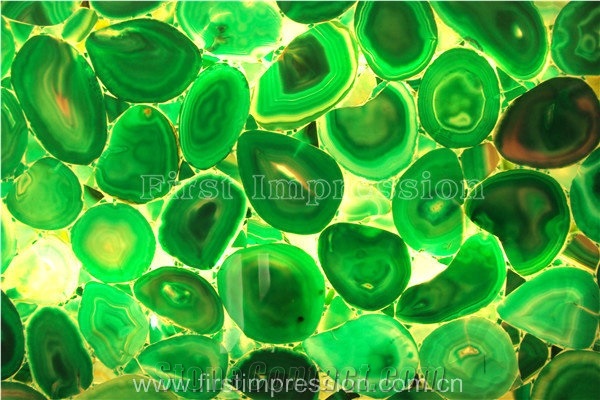 Azure Green Agate Semiprecious Stone Slab/Luxury Dark Green Semi-Precious Stone/Semi Precious Stone Slab for Wall Cladding&Flooring/Semi-Precious Stone Panel/Interior Decoration
