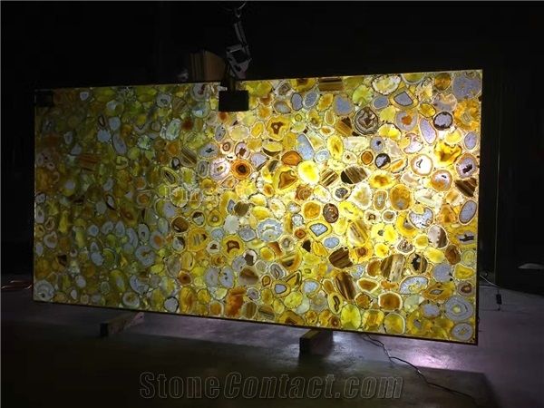 Best Price Blue Agate Translucent Stone Walling/Semi-Precious Stone Interior Walling/Agate Transmittance Stone Blackground Wall/Semi Precious Stone/Interior Decoration/Gemstone for Wall Covering Tiles